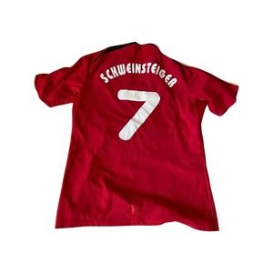 Adidas Germany Deutscher Fussball Buns bastian schweinsteiger Soccer Jersey Sz L